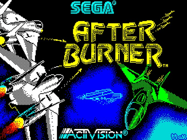 After Burner title screen for ZX Spectrum